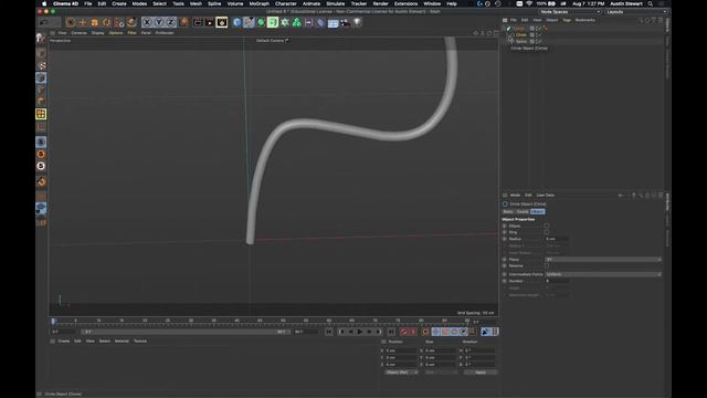 Cinema4D S22 : Spline Modeling : Part 1 : Sweep смотреть онлайн