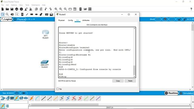 Hostname for Cisco Routers and Switches using Packet Tracer смотреть онлайн