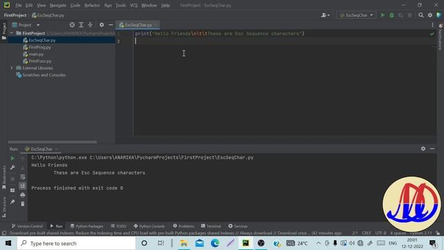 Escape sequence characters in Python | Python Tutorial | In Bengali | 05 смотреть онлайн