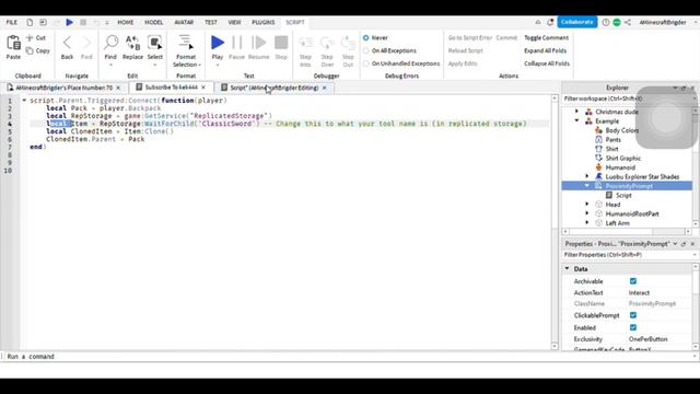 {Roblox Studio} How to Make an NPC tool giver using "ProximityPrompt" Script on Desc. ? смотреть онлайн