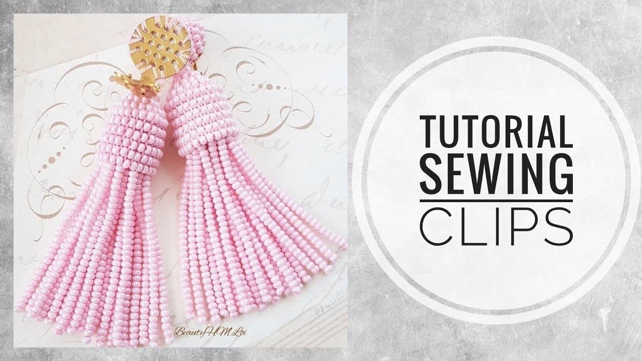 #МК - Серьги Оскар с пришивными клипсами | #Tutorial - Oscar earrings with sewn clips смотреть онлайн