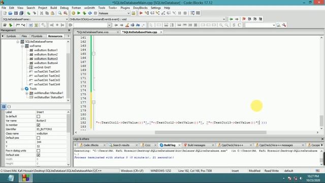 wxSQLite3::wxWidgets(CodeBlock) : Insert Database смотреть онлайн