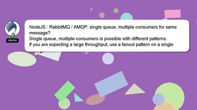 NodeJS : RabbitMQ / AMQP: single queue, multiple consumers for same message? смотреть онлайн