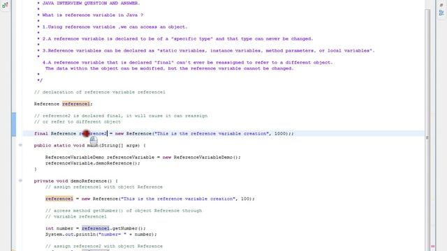 What is reference variable in Java Interview смотреть онлайн