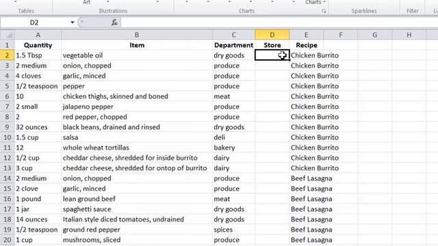 How to Create a Grocery Shopping List in MS Excel смотреть онлайн