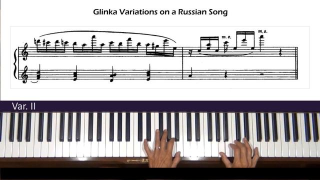Glinka Variations on a Russian Song Piano Tutorial смотреть онлайн