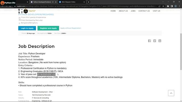 UST Hiring Python Developer | IT jobs in Telugu смотреть онлайн