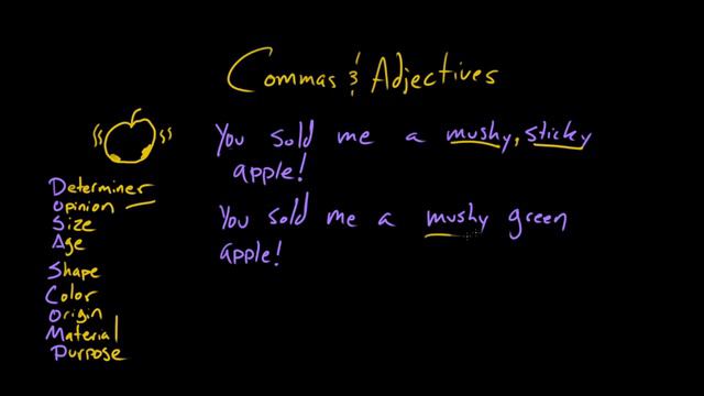 Adjectives And Commas | Adjectives | Khan Academy