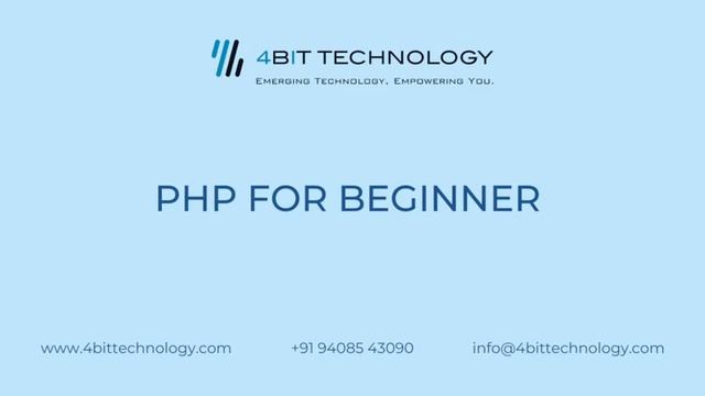 Php from scratch for beginners | 4Bit Technology смотреть онлайн