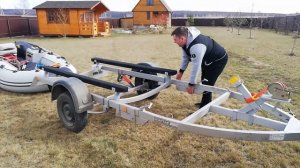 Прицеп-самосвал за 35000 рублей! Обзор лодочного прицепа СПАРТАК!