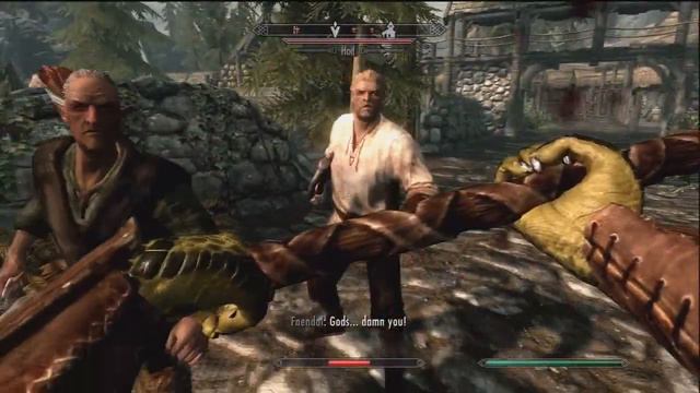 Let's both play Skyrim 004 - We kill a Chicken смотреть онлайн