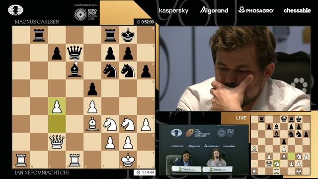 FIDE World Championship Match | GAME 5 | Nepomniachtchi-Carlsen смотреть онлайн