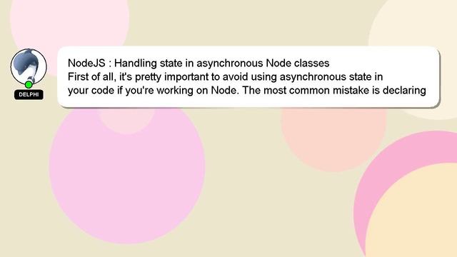 NodeJS : Handling state in asynchronous Node classes смотреть онлайн