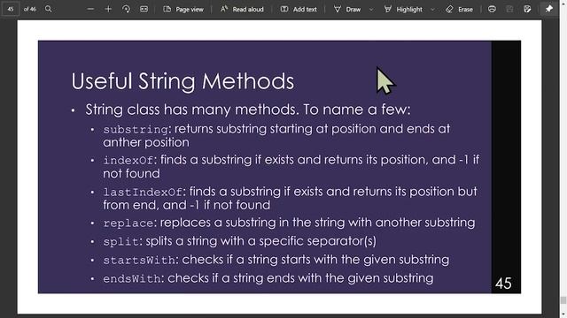 Strings in java | lecture 3 part 2 | FCIS ASU | 2nd year смотреть онлайн