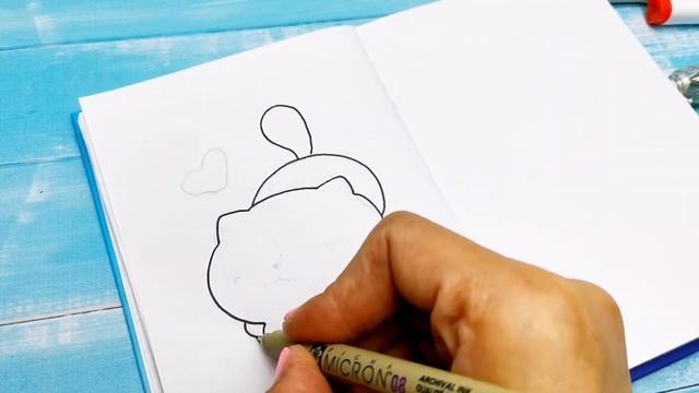 ?Как Нарисовать Кошку/ Простые рисунки в скетчбуке смотреть онлайн