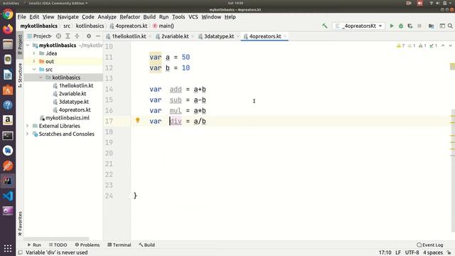 Arithmetic operator in kotlin part 4 смотреть онлайн