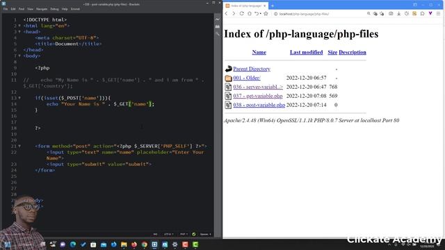 041 - PHP POST Variable | PHP Tutorial for Beginners Full Course смотреть онлайн