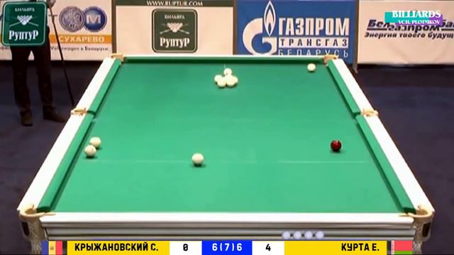 Единственными ходами. Крыжановский - Курта, финал ЧЕ 2014. Бильярд (американка). Billiards. смотреть онлайн