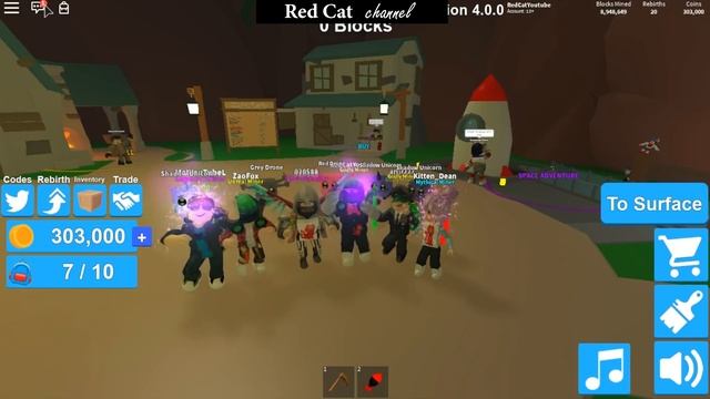 RED CAT UNRIAL MINER + 20 REBIRTHS В МАЙНИНГ СИМУЛЯТОР РОБЛОКС | MINING SIMULATOR ROBLOX | День 3. смотреть онлайн