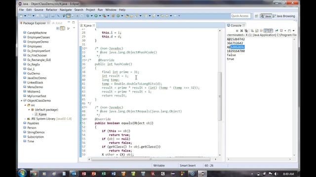 Overriding the Object class toString method смотреть онлайн