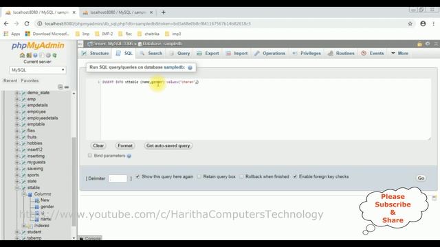 Create Table Insert Values Enum Type MySQL (phpMyAdmin) смотреть онлайн