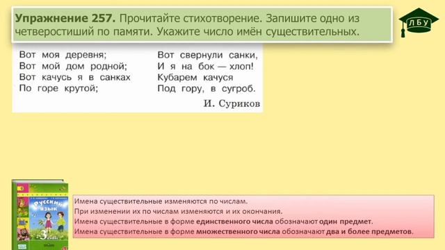 Упражнение 257. Русский язык, 3 класс, 1 часть, страница 145 смотреть онлайн