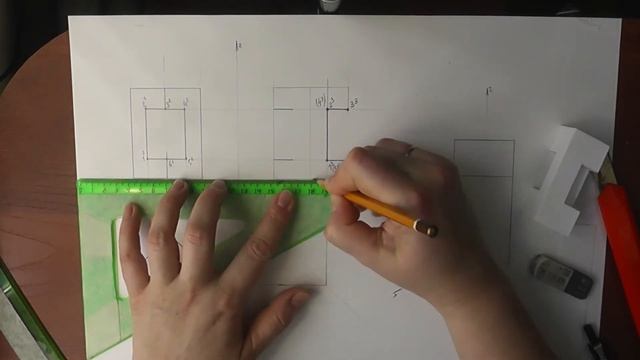 Сквозное отверстие в параллелепипеде с основанием "ромб". Урок 6. (Часть2. ПРОЕКЦИОННОЕ ЧЕРЧЕНИЕ) смотреть онлайн