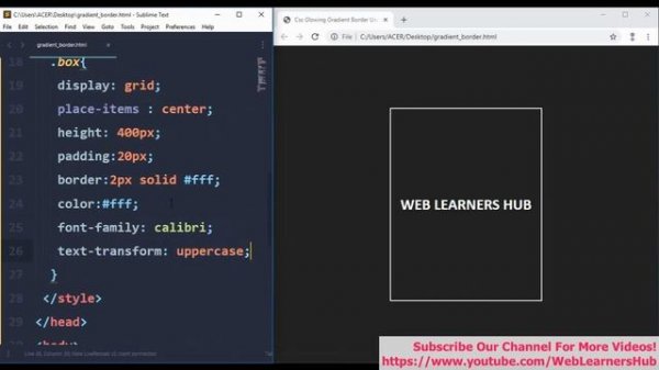 Glowing gradient border (conic-gradient) | css tips & tricks | Web design and development tutorials