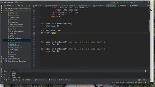 iterable & iterator in Python смотреть онлайн