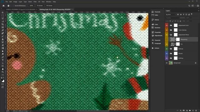 How To Use Knitting Photoshop Action