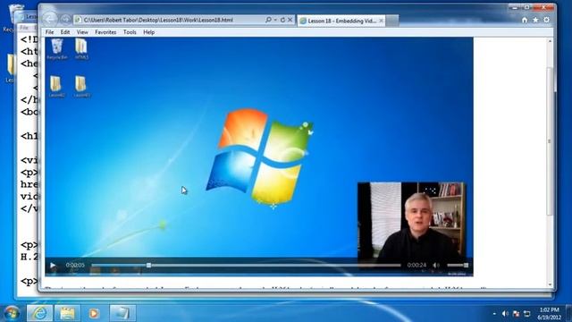 18 Embedding Video in HTML5 HTML5 & CSS3 Fundamentals Development for Absolute Beginners смотреть онлайн