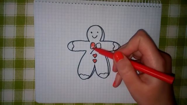 Как нарисовать пряничного человечка смотреть онлайн