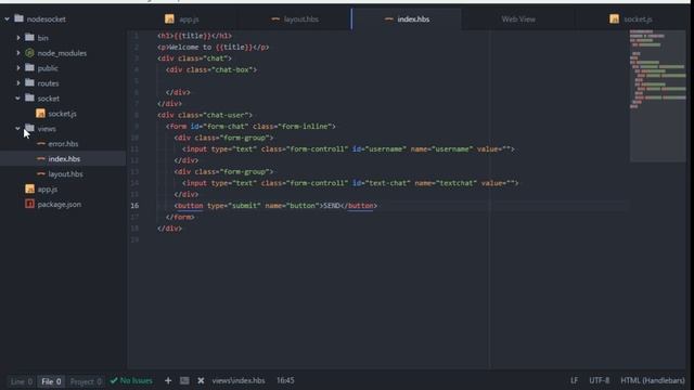 Nodejs & socket.io - chat смотреть онлайн