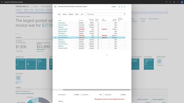 How to apply a payment to multiple customer ledger entries in Dynamics 365 business central смотреть онлайн