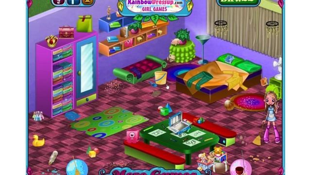 Игра Уборка в комнате онлайн смотреть онлайн