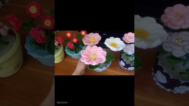 Декоративные цветы с крючком смотреть онлайн