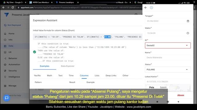 Membuat Aplikasi Absensi Tanpa Coding Dengan Appsheet | Area jangkauan | Laporan perbulan (Part 2) смотреть онлайн
