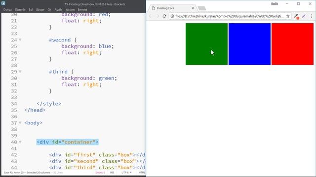 19-Css Dersleri-Floating Divs смотреть онлайн