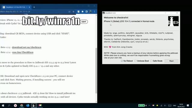 Tutorial JB iOS 15 - 15.6 CheckRa1n Win? Jailbreak! смотреть онлайн