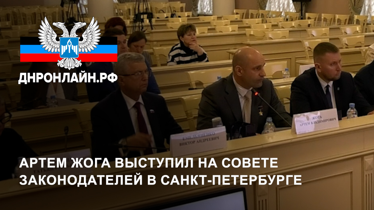 Артем Жога выступил на Совете законодателей в Санкт-Петербурге смотреть онлайн