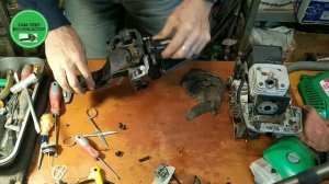 Замена трубки праймера на бензопиле.