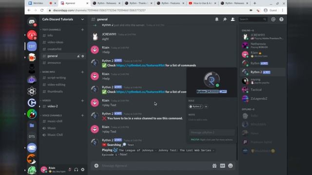 How to Add & Use Rythm 2 Bot in Discord Server (2022) смотреть онлайн