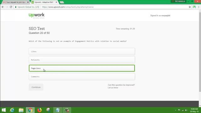 Upwork Search Engine Optimization(SEO) Skill Test Answers 2018 | Bangla Tutorial