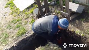 Пристрой фундамента гаража к фундаменту дома.