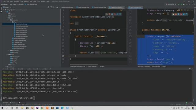 Laravel курс с нуля, база. 25. Однометодные контроллеры смотреть онлайн