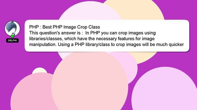 PHP : Best PHP Image Crop Class смотреть онлайн