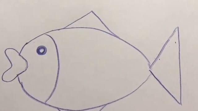 Как рисовать золотую рыбку. смотреть онлайн
