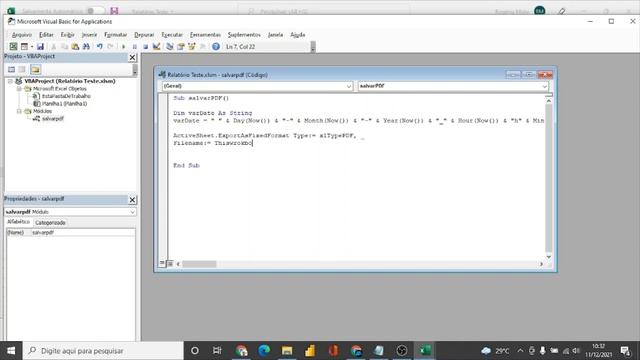 VBA para Salvar PDF em QUALQUER local e em QUALQUER computador. смотреть онлайн
