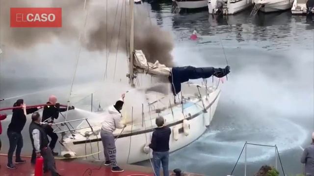 Аварийные ситуации - Пожар - Попытка потушить пожар на яхте смотреть онлайн