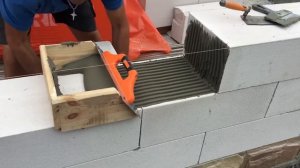 Простое приспособление ускоряющее кладку пеноблоков Проекты